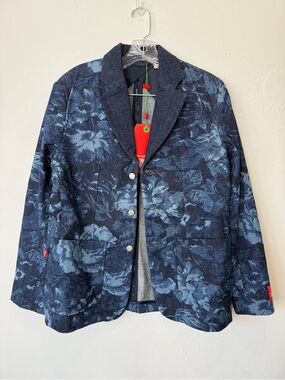 Kenzo x Levi's Men's Size Small Floral Denim Blazer Jacket NWT